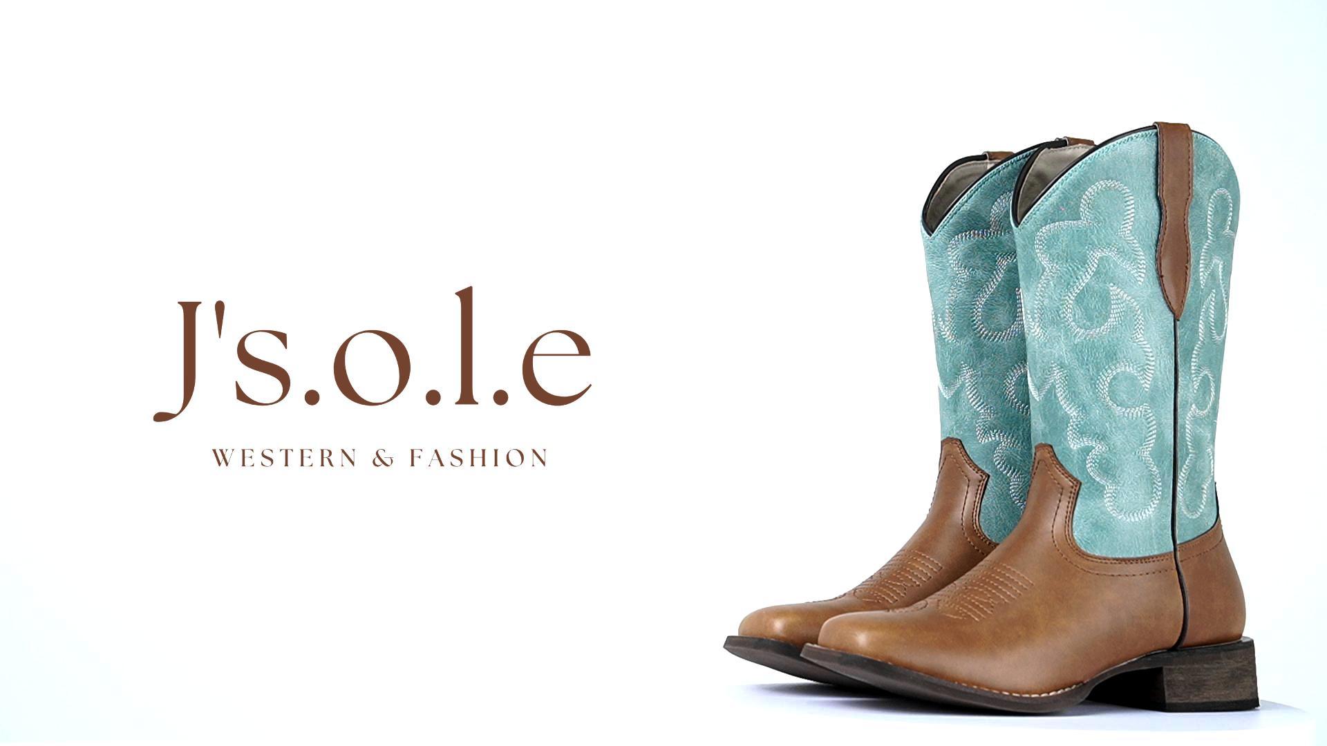 Amazon.com | J's.o.l.e Square Toe Cowboy Boots for Women Cowgirl